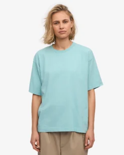 Oversized Organic T-Shirt - Teal Blue