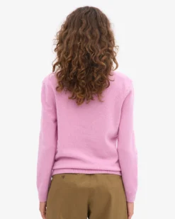 Women Classic Merino Wool Crew - Cherry Blossom