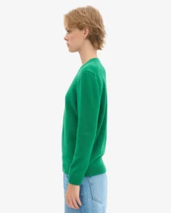 Women Classic Merino Wool Crew - Kelly Green