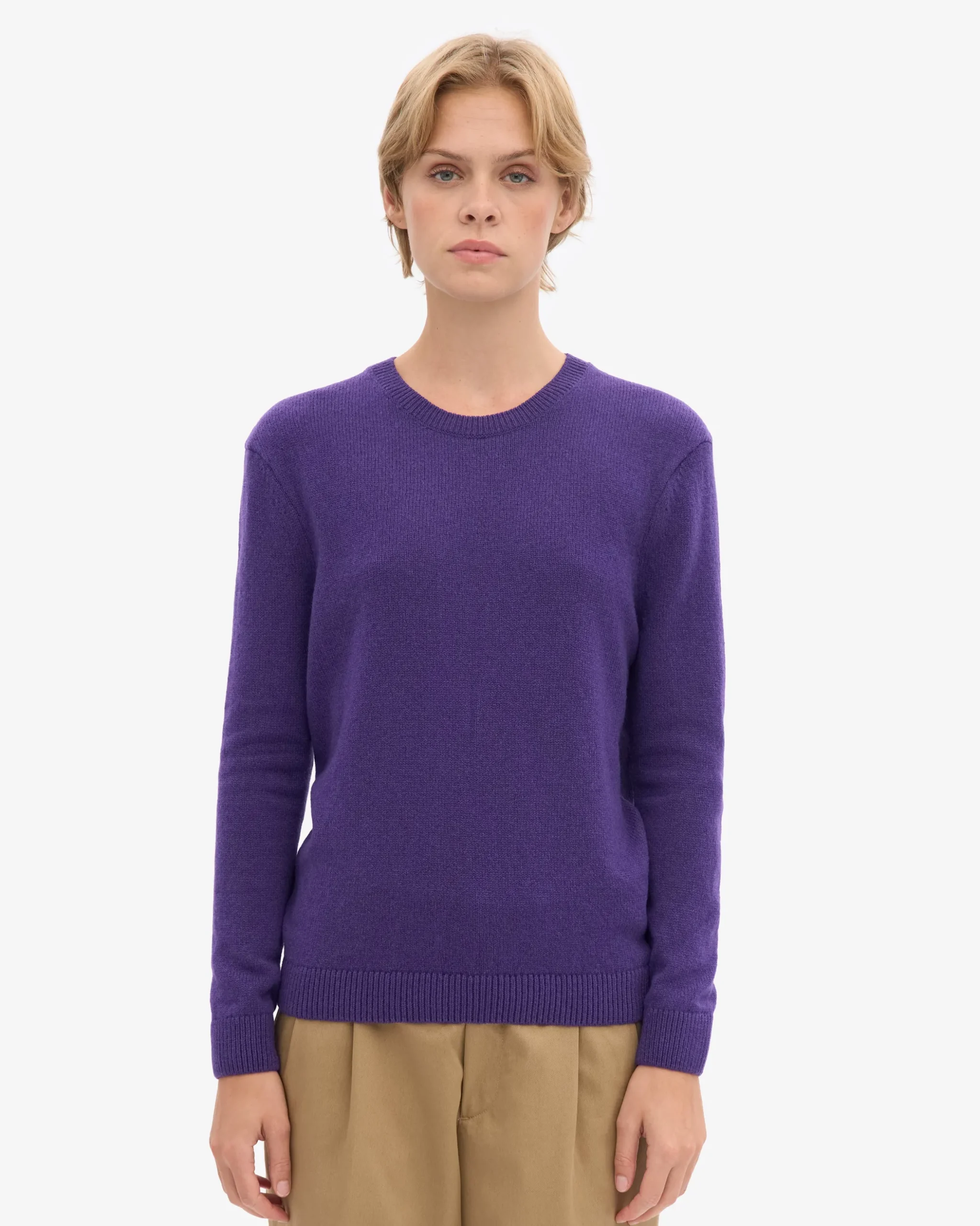 Women Classic Merino Wool Crew - Ultra Violet