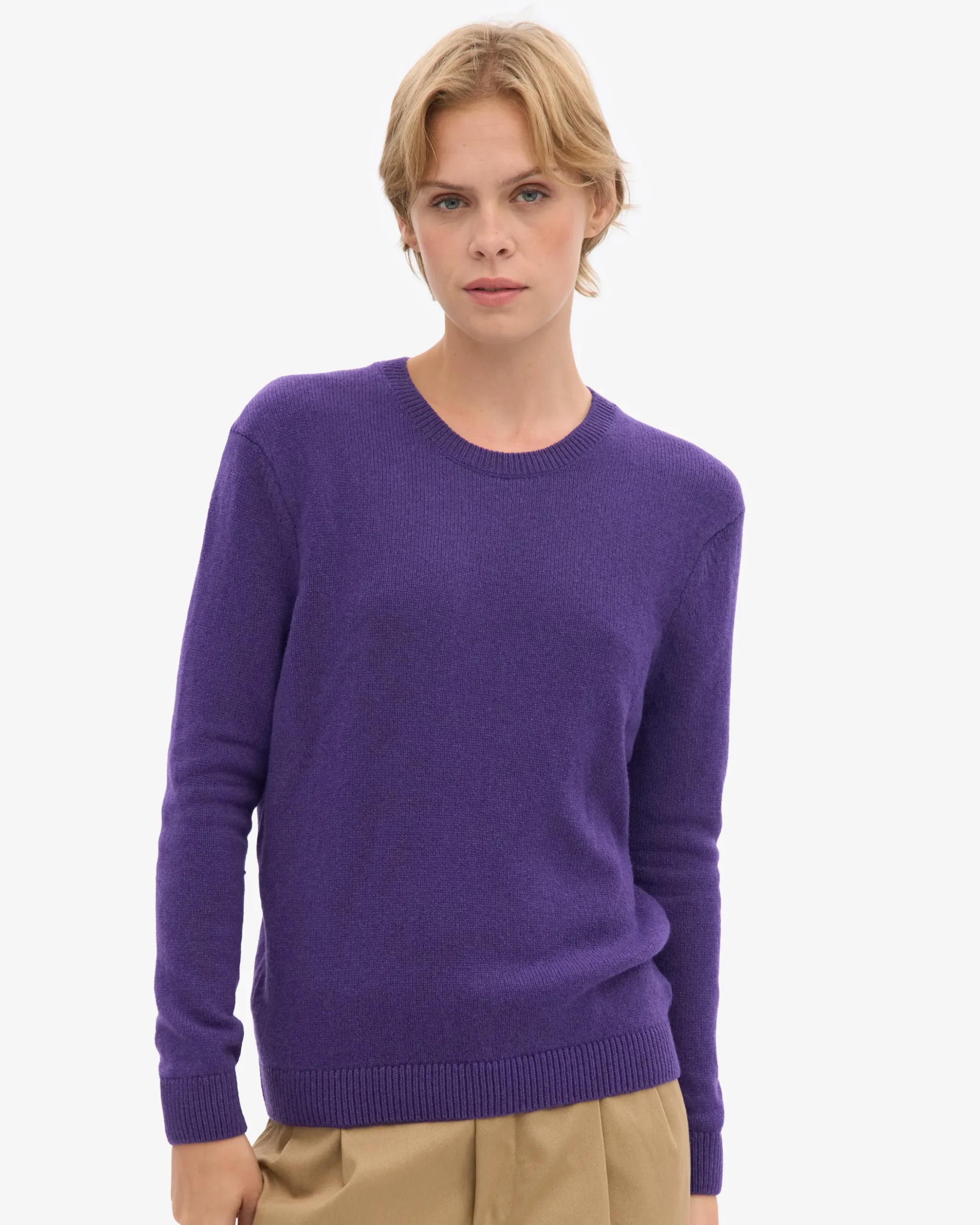 Women Classic Merino Wool Crew - Ultra Violet