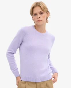 Women Classic Merino Wool Crew - Soft Lavender