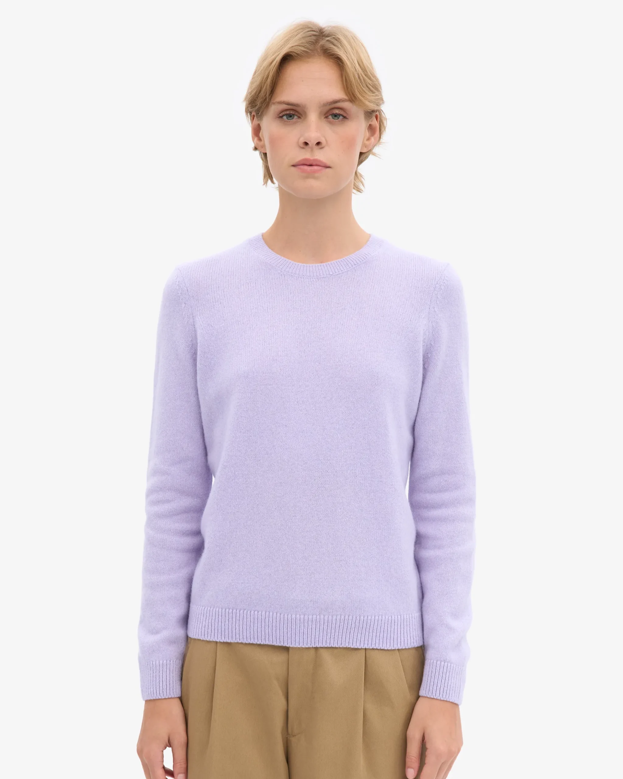 Women Classic Merino Wool Crew - Soft Lavender