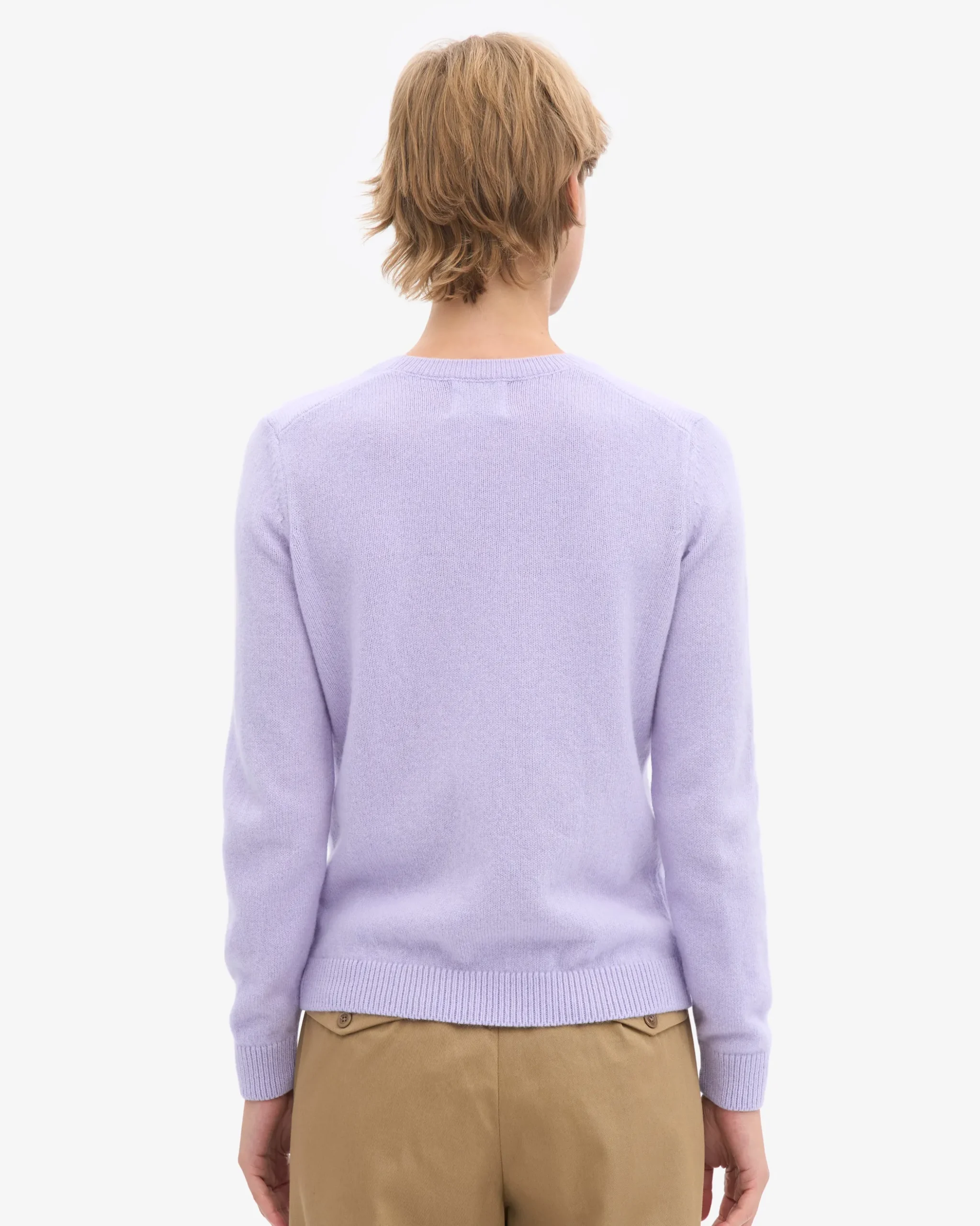 Women Classic Merino Wool Crew - Soft Lavender