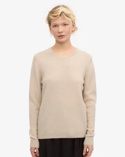 Women Classic Merino Wool Crew - Ivory White