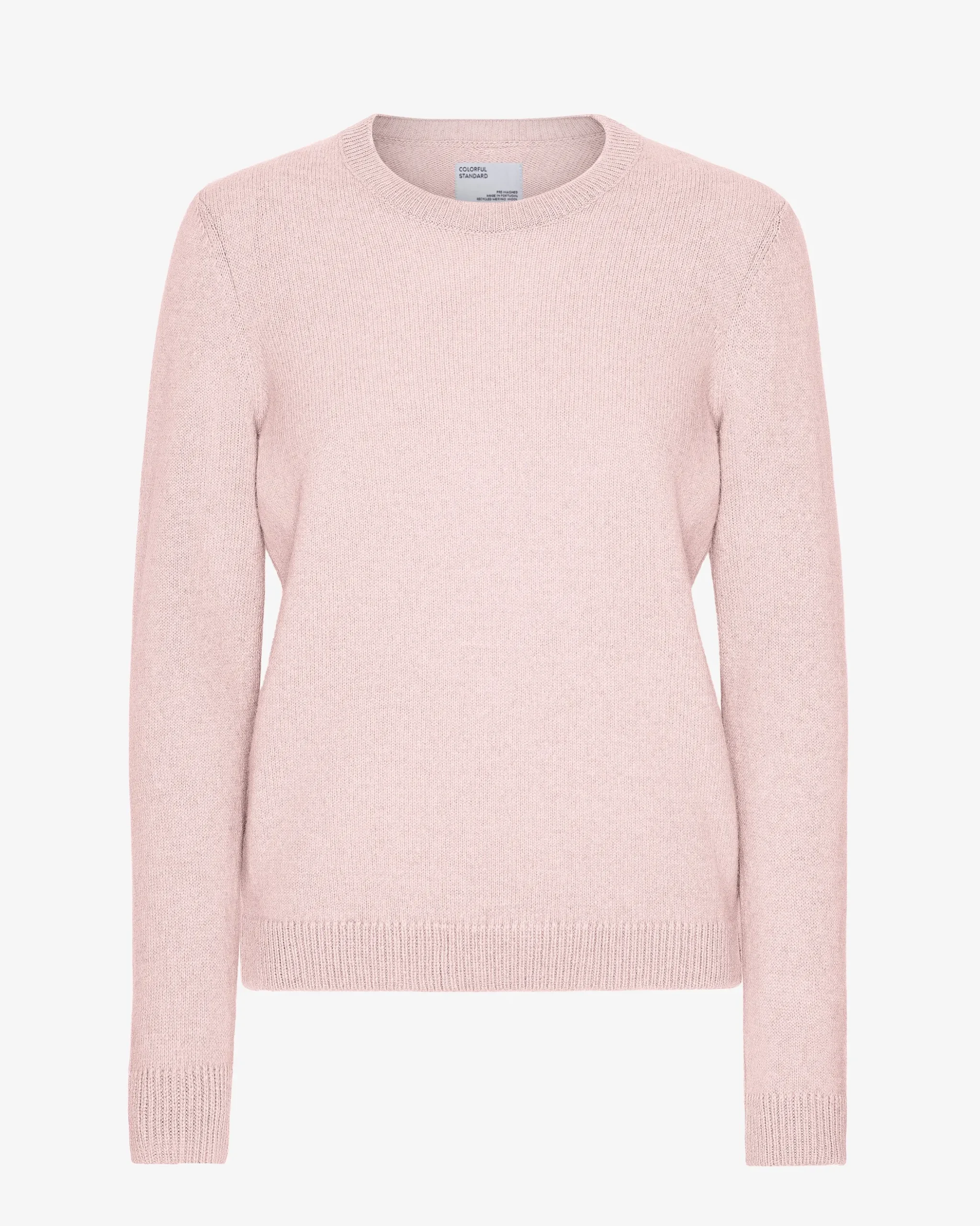 Women Classic Merino Wool Crew - Faded Pink