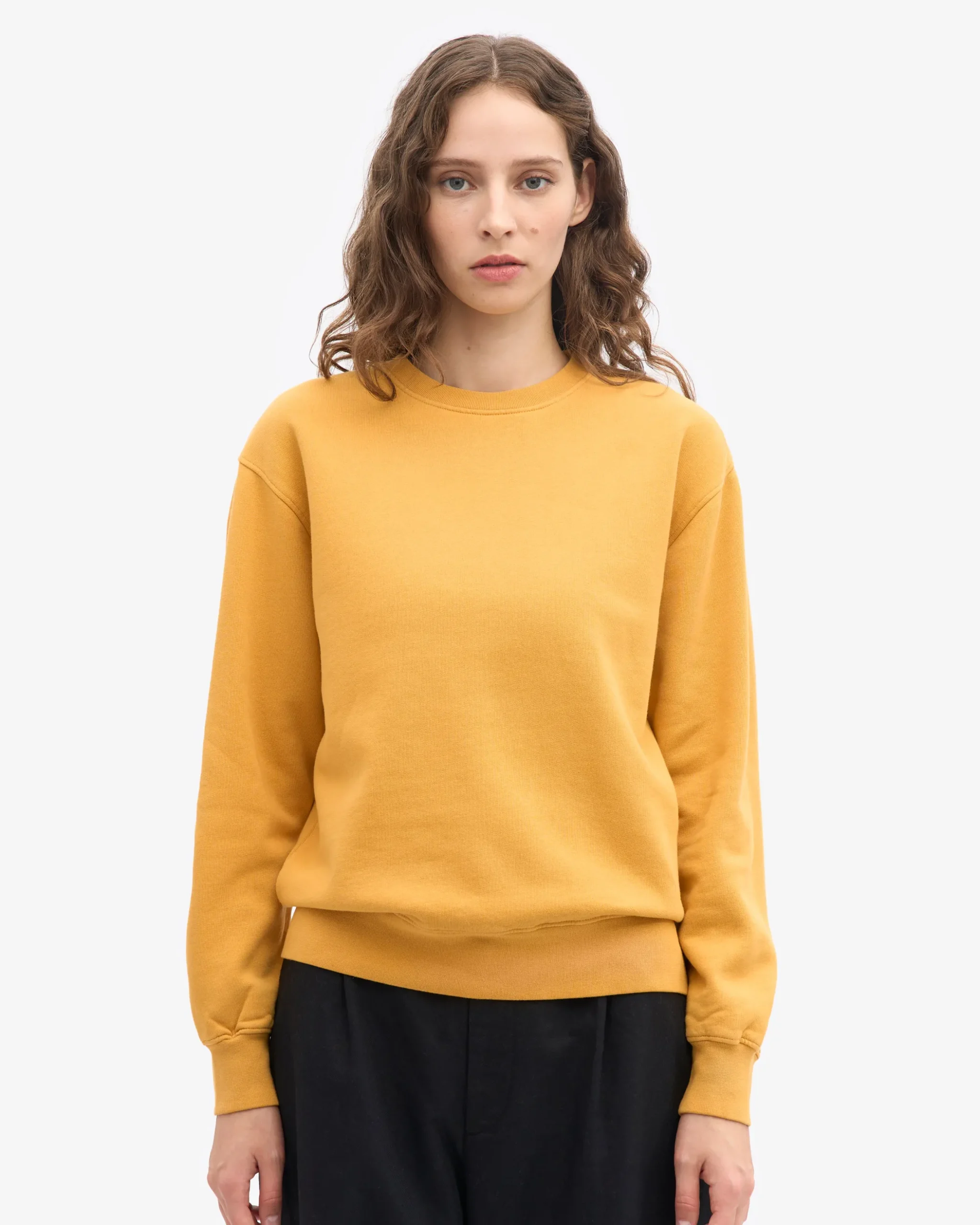 Women Classic Organic Crew - Burned Yellow