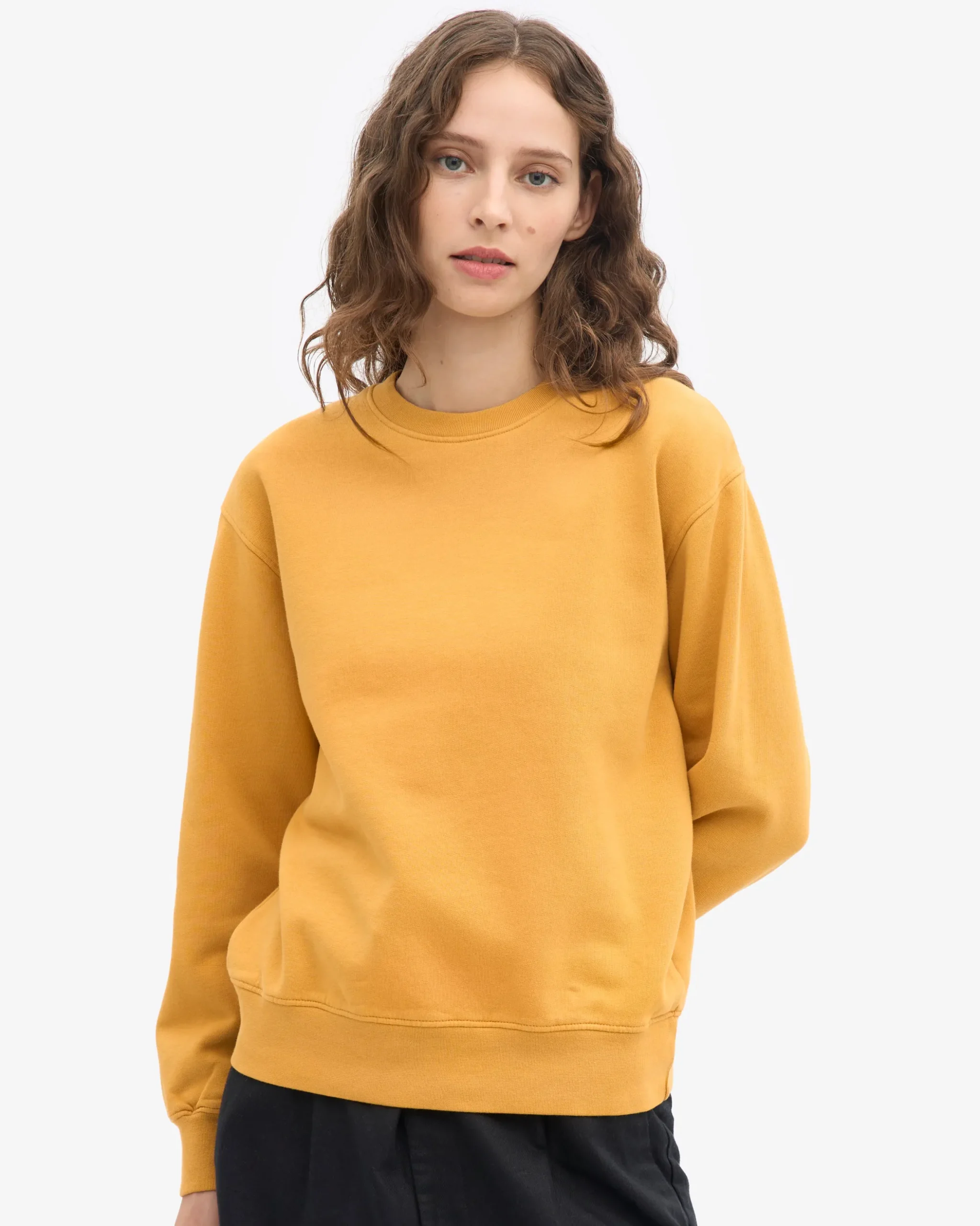 Women Classic Organic Crew - Burned Yellow