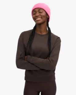 Women Classic Organic Crew - Coffee Brown