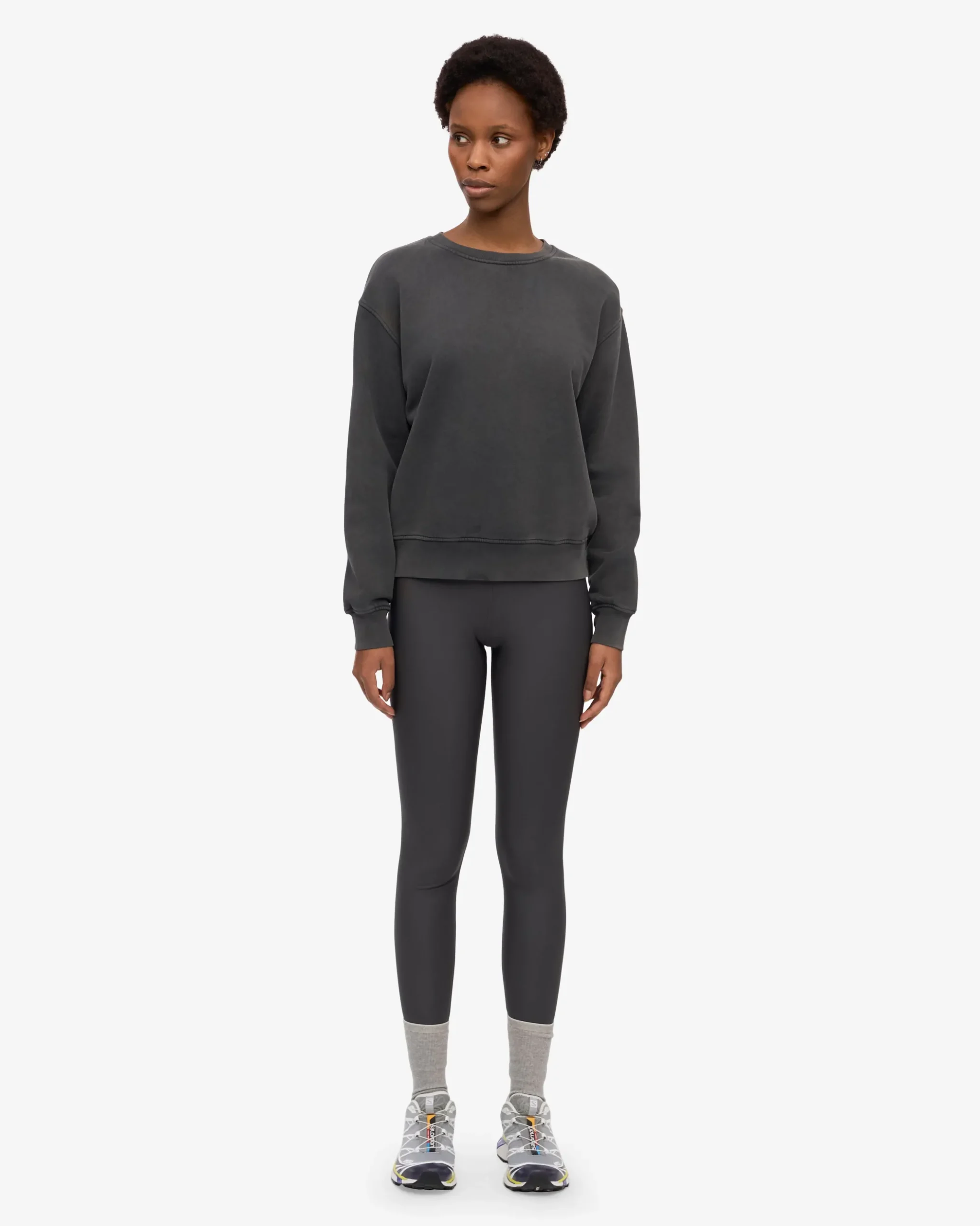Women Classic Organic Crew - Faded Black
