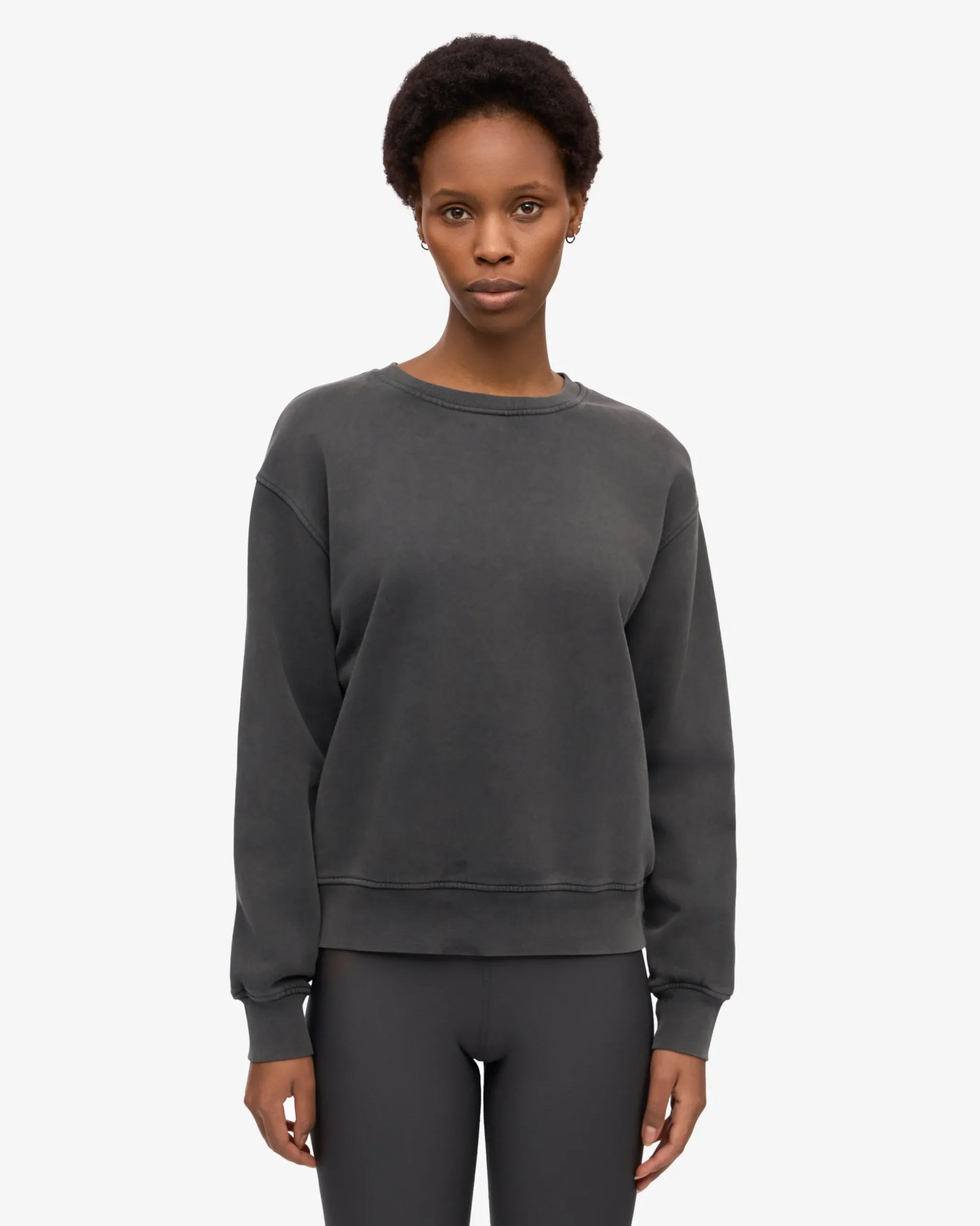 Women Classic Organic Crew - Faded Black