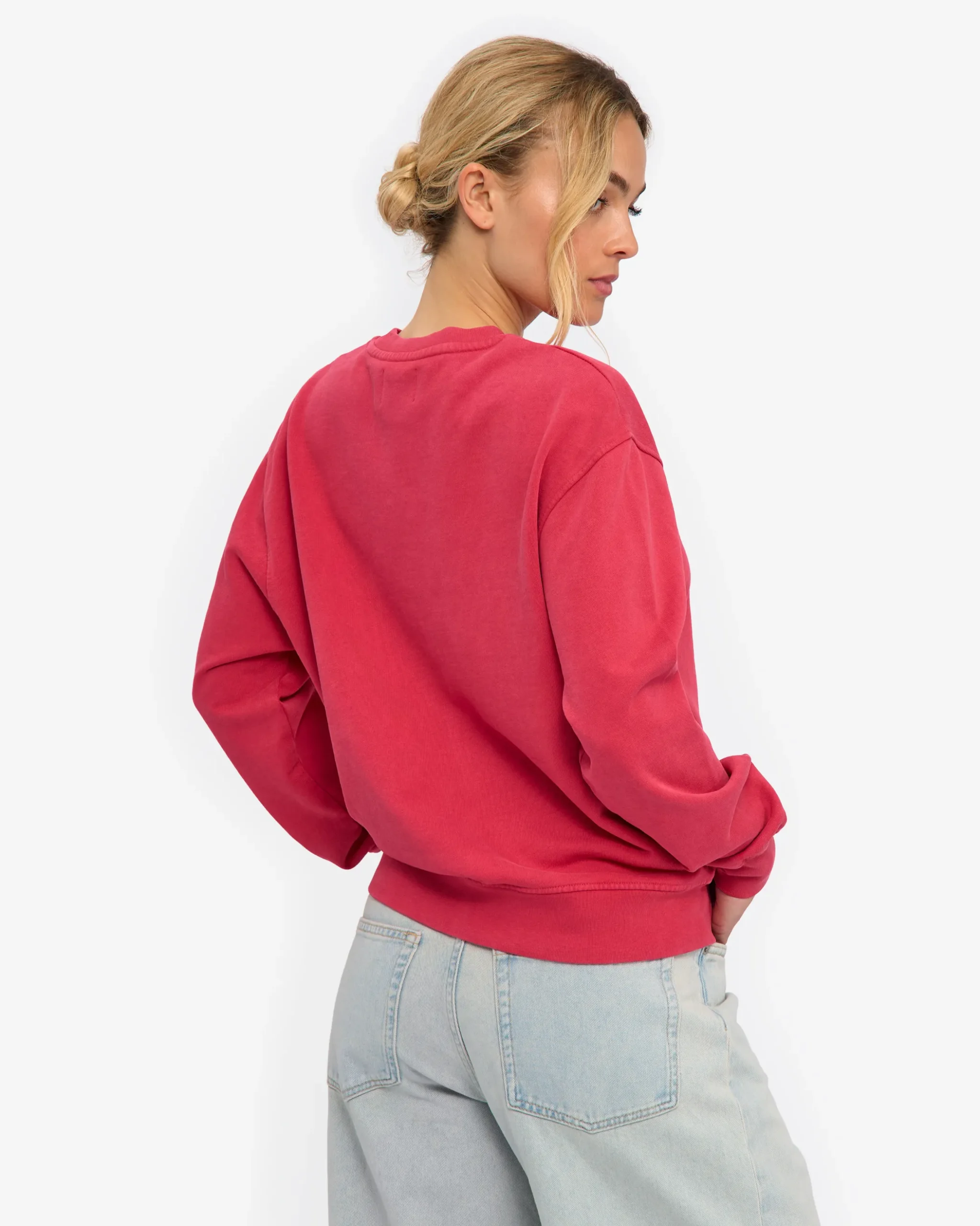Women Classic Organic Crew - Faded Red