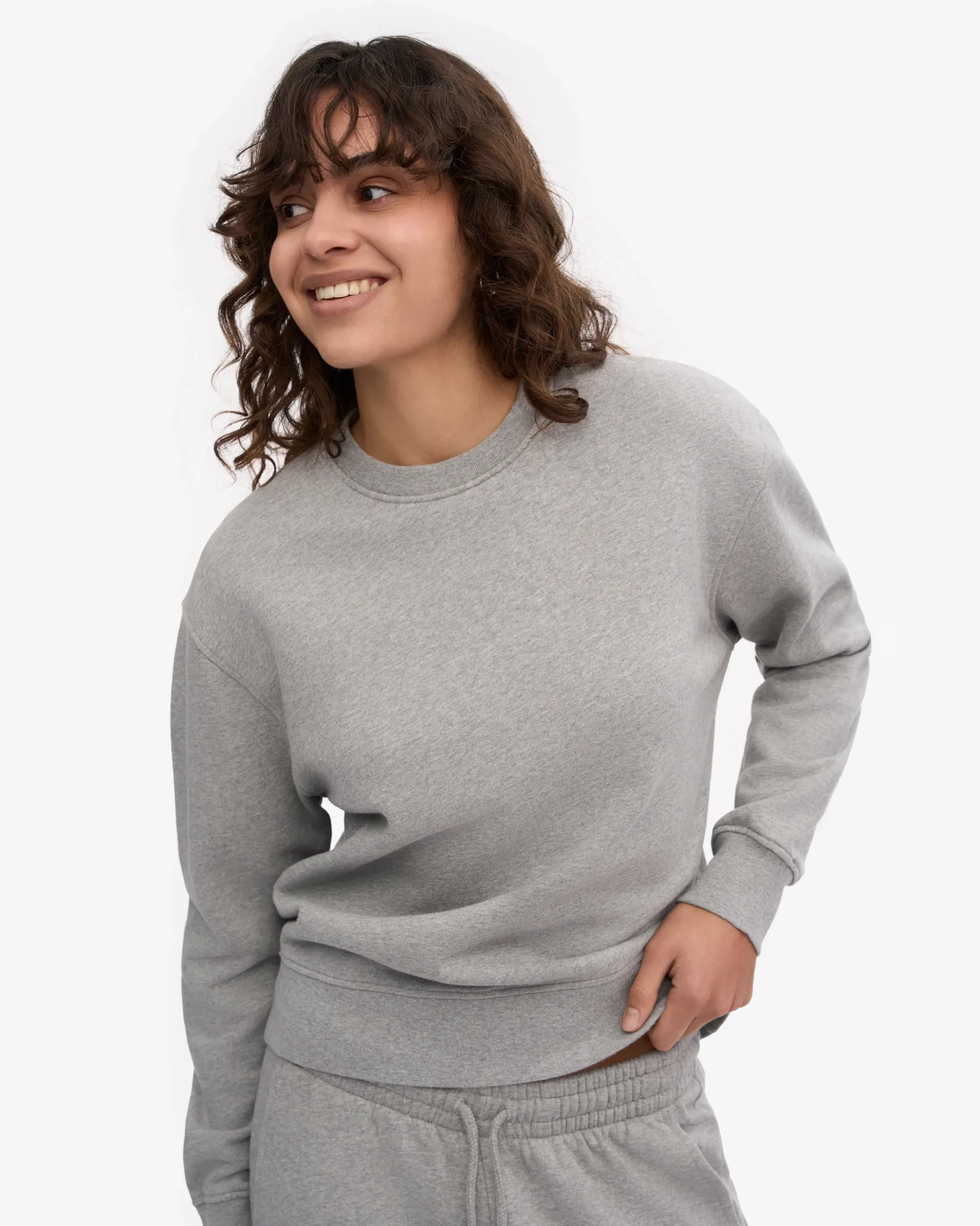 Women Classic Organic Crew - Heather Grey