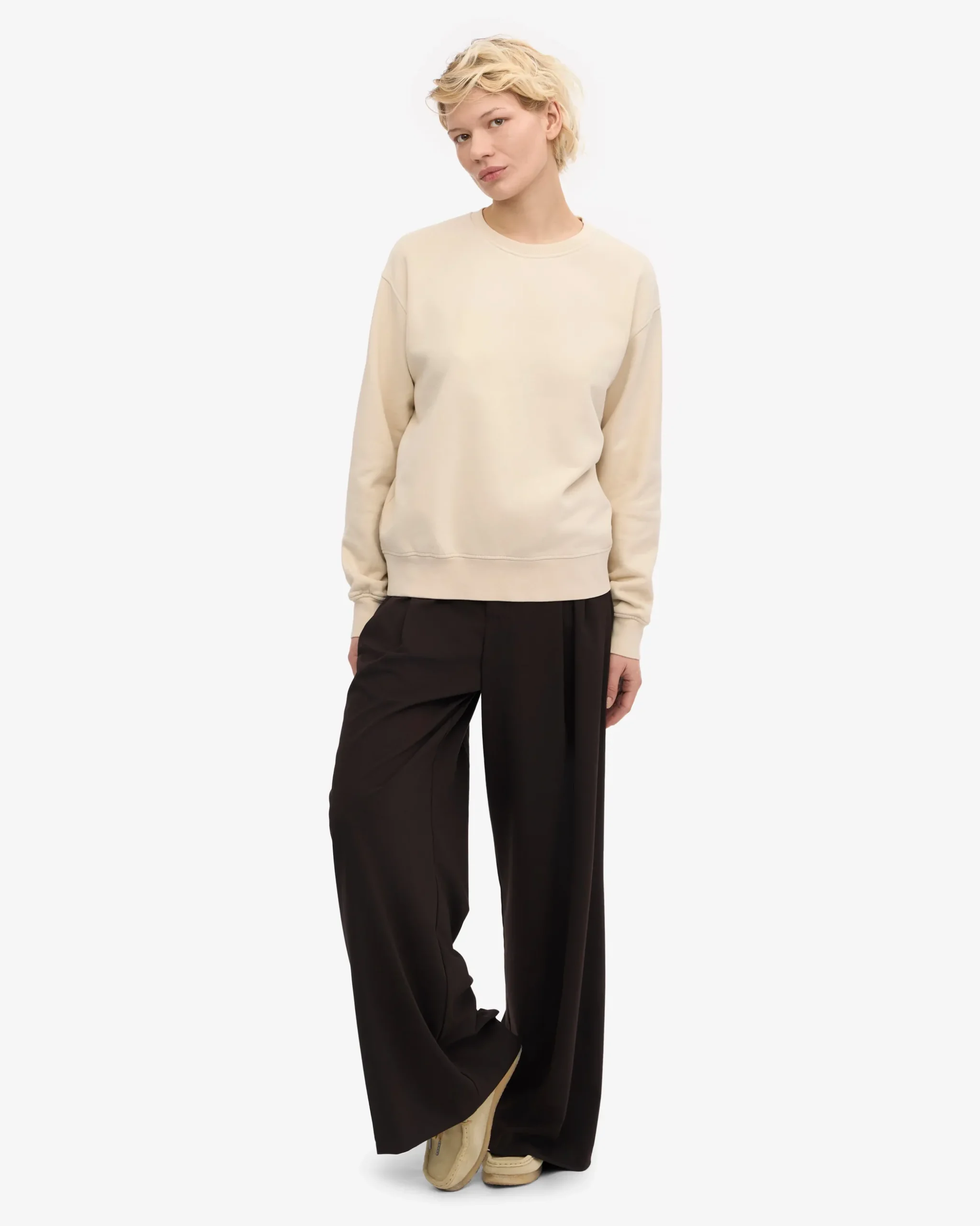 Women Classic Organic Crew - Ivory White