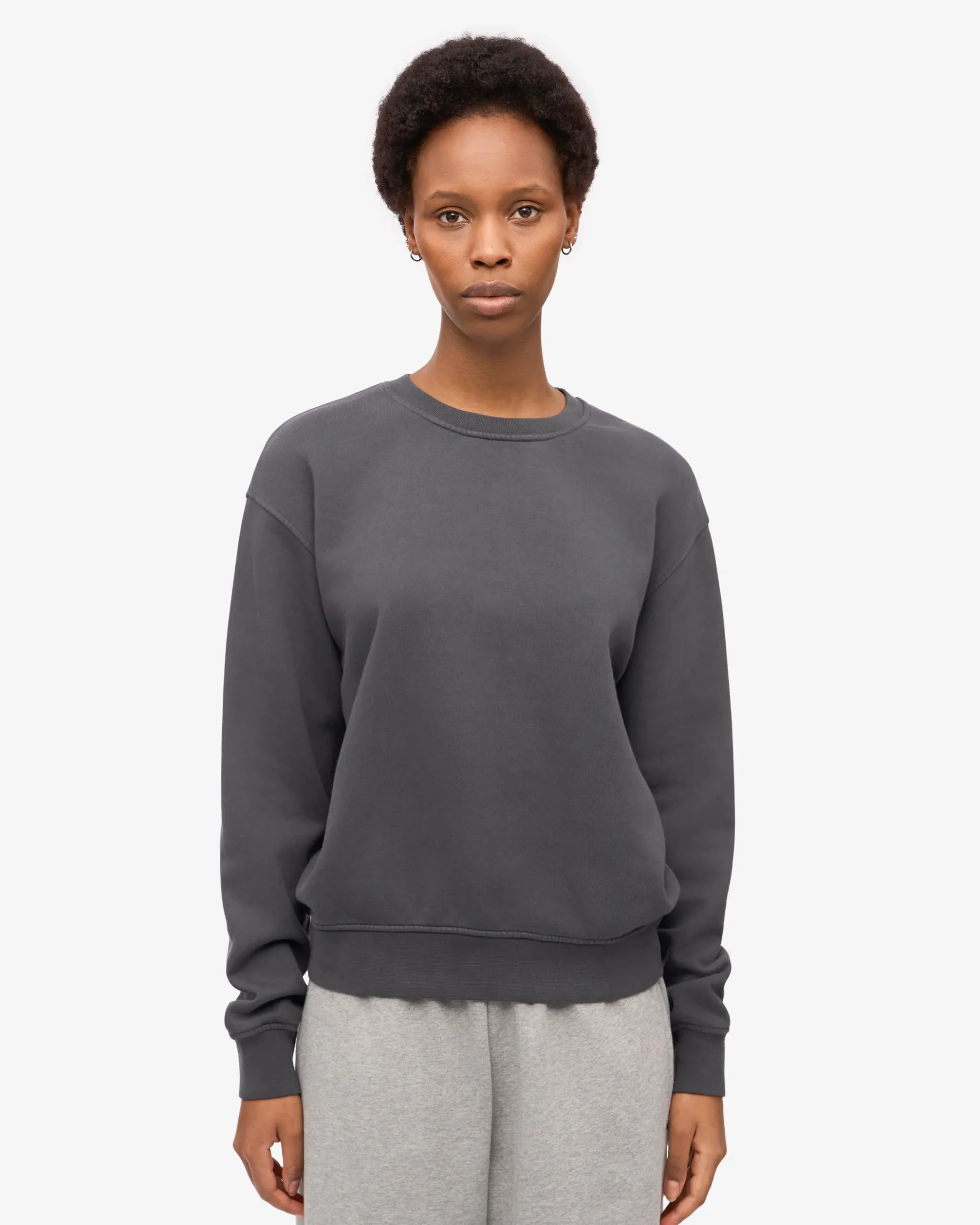 Women Classic Organic Crew - Lava Grey