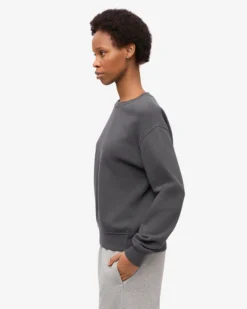 Women Classic Organic Crew - Lava Grey