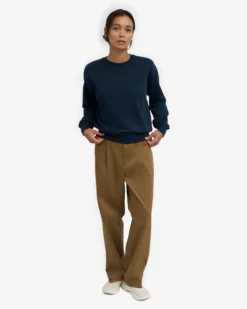 Women Classic Organic Crew - Navy Blue