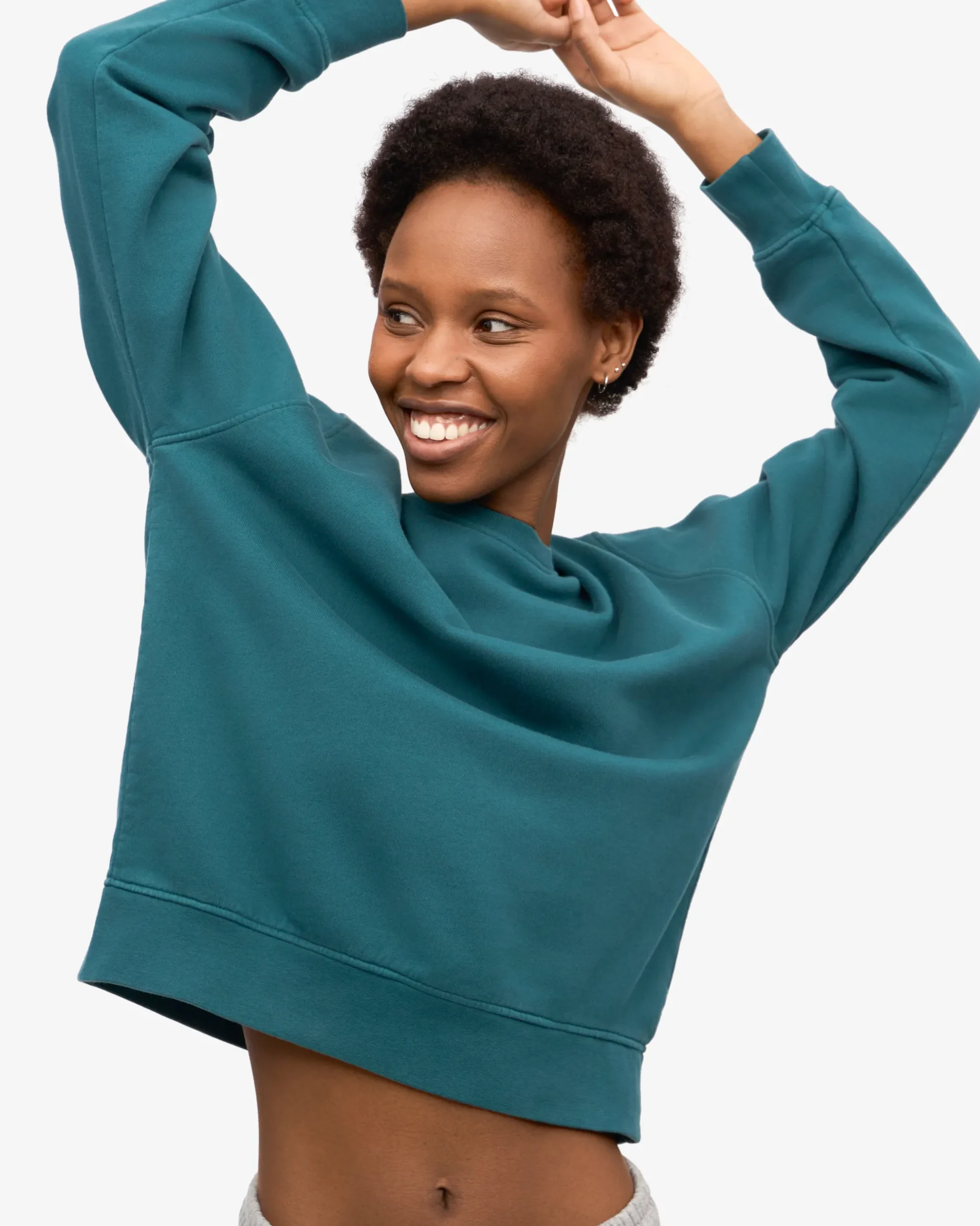 Women Classic Organic Crew - Ocean Green