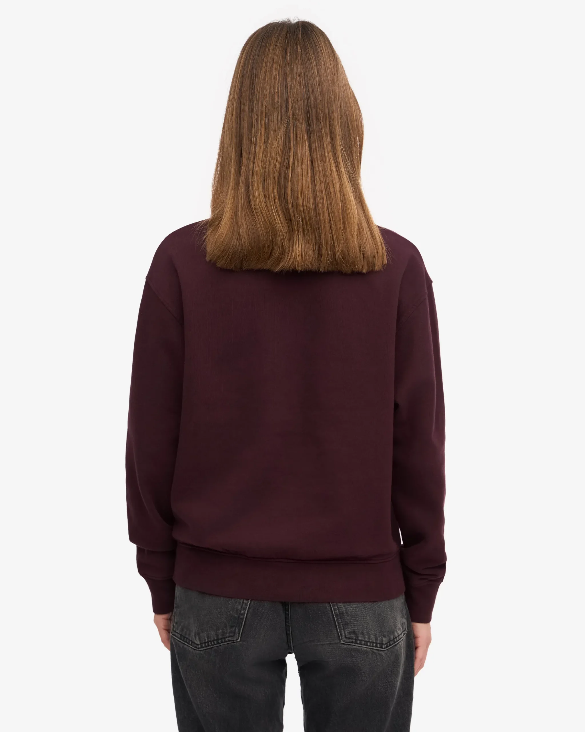 Women Classic Organic Crew - Oxblood Red