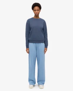 Women Classic Organic Crew - Petrol Blue