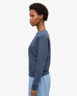 Women Classic Organic Crew - Petrol Blue