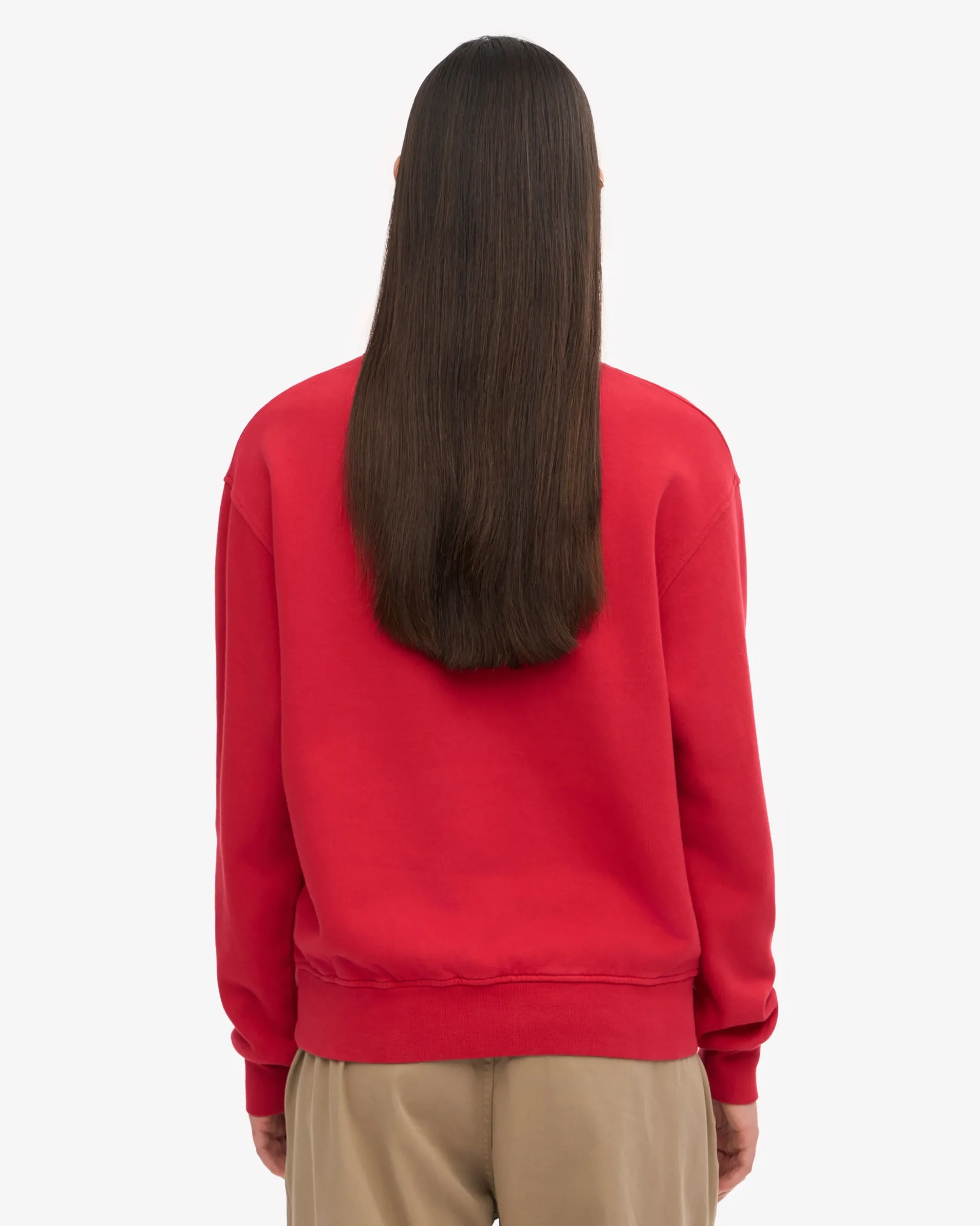 Women Classic Organic Crew - Scarlet Red