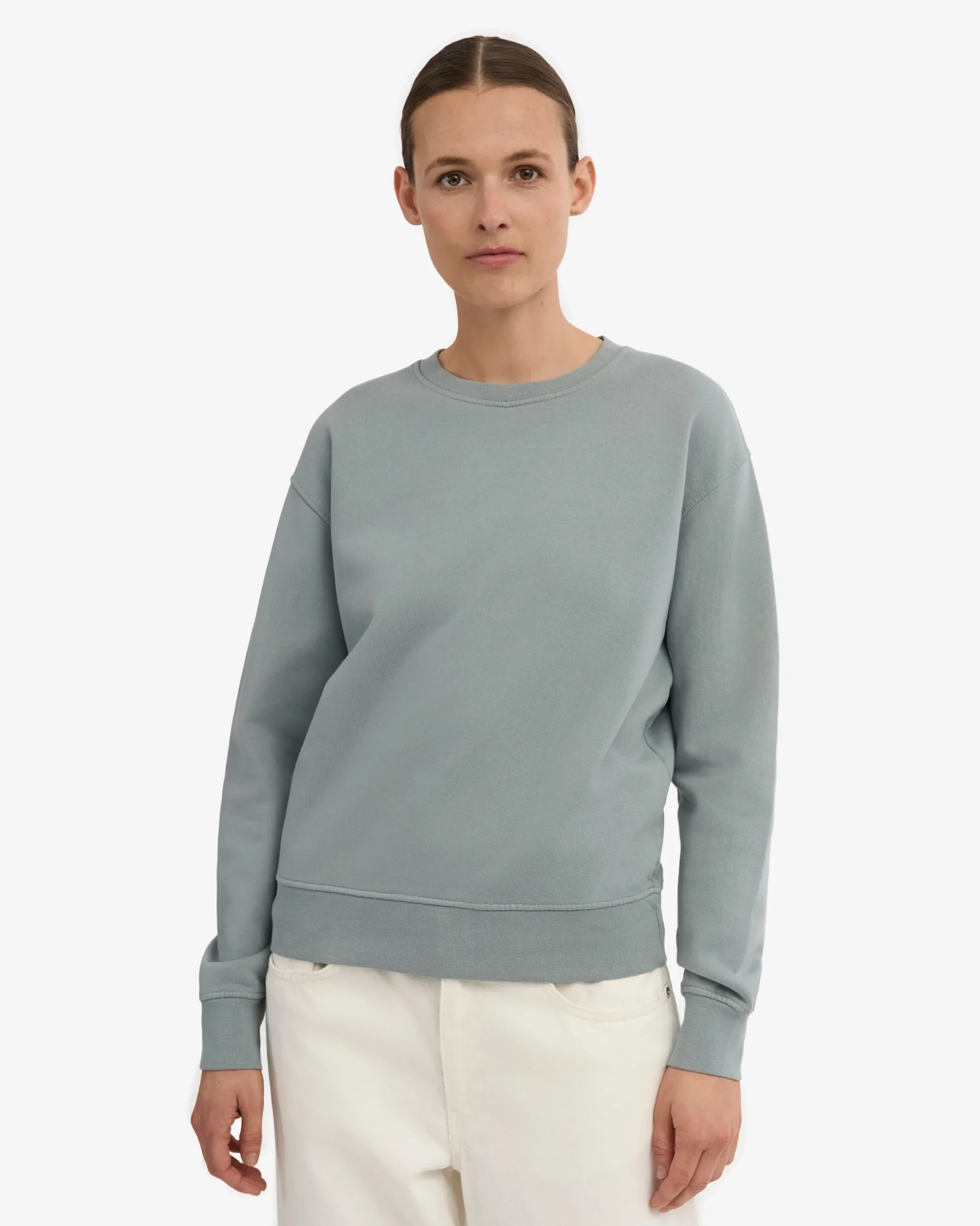 Women Classic Organic Crew - Steel Blue