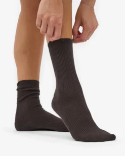 Women Classic Organic Sock - Coffee Brown (3-Pack)
