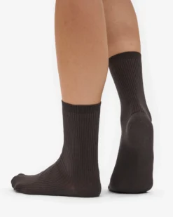 Women Classic Organic Sock - Coffee Brown
