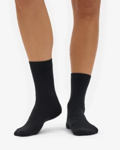 Women Classic Organic Sock - Deep Black (3-Pack)