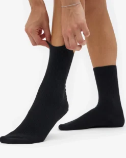 Women Classic Organic Sock - Deep Black