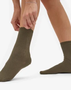 Women Classic Organic Sock - Dusty Olive