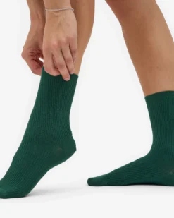 Women Classic Organic Sock - Emerald Green