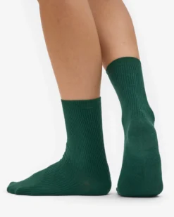 Women Classic Organic Sock - Emerald Green