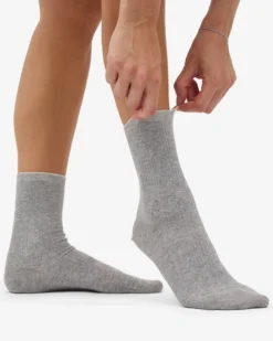 Women Classic Organic Sock - Heather Grey (3-Pack)