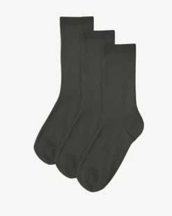 Women Classic Organic Sock - Lava Grey (3-Pack)
