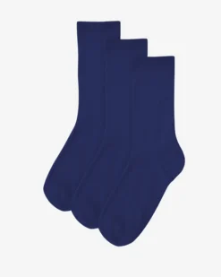 Women Classic Organic Sock - Marine Blue (3-Pack)