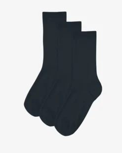 Women Classic Organic Sock - Navy Blue (3-Pack)
