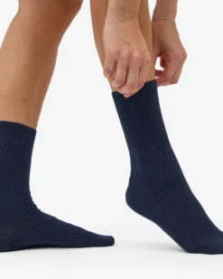 Women Classic Organic Sock - Navy Blue