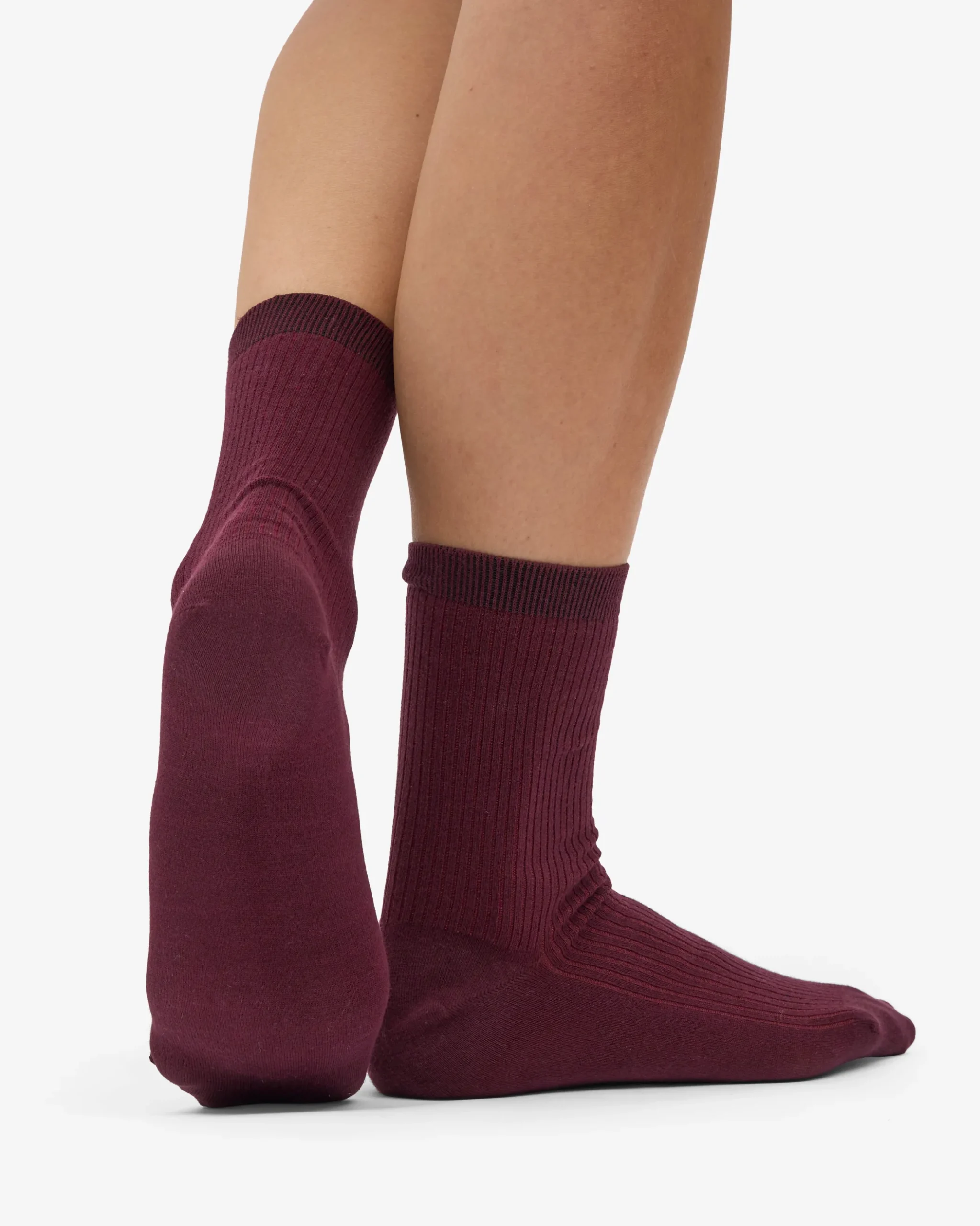 Women Classic Organic Sock - Oxblood Red (3-Pack)