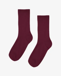 Women Classic Organic Sock - Oxblood Red