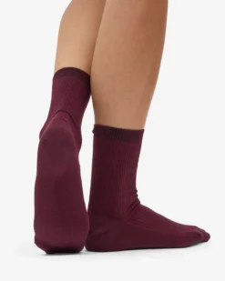 Women Classic Organic Sock - Oxblood Red