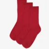 Women Classic Organic Sock - Scarlet Red (3-Pack)