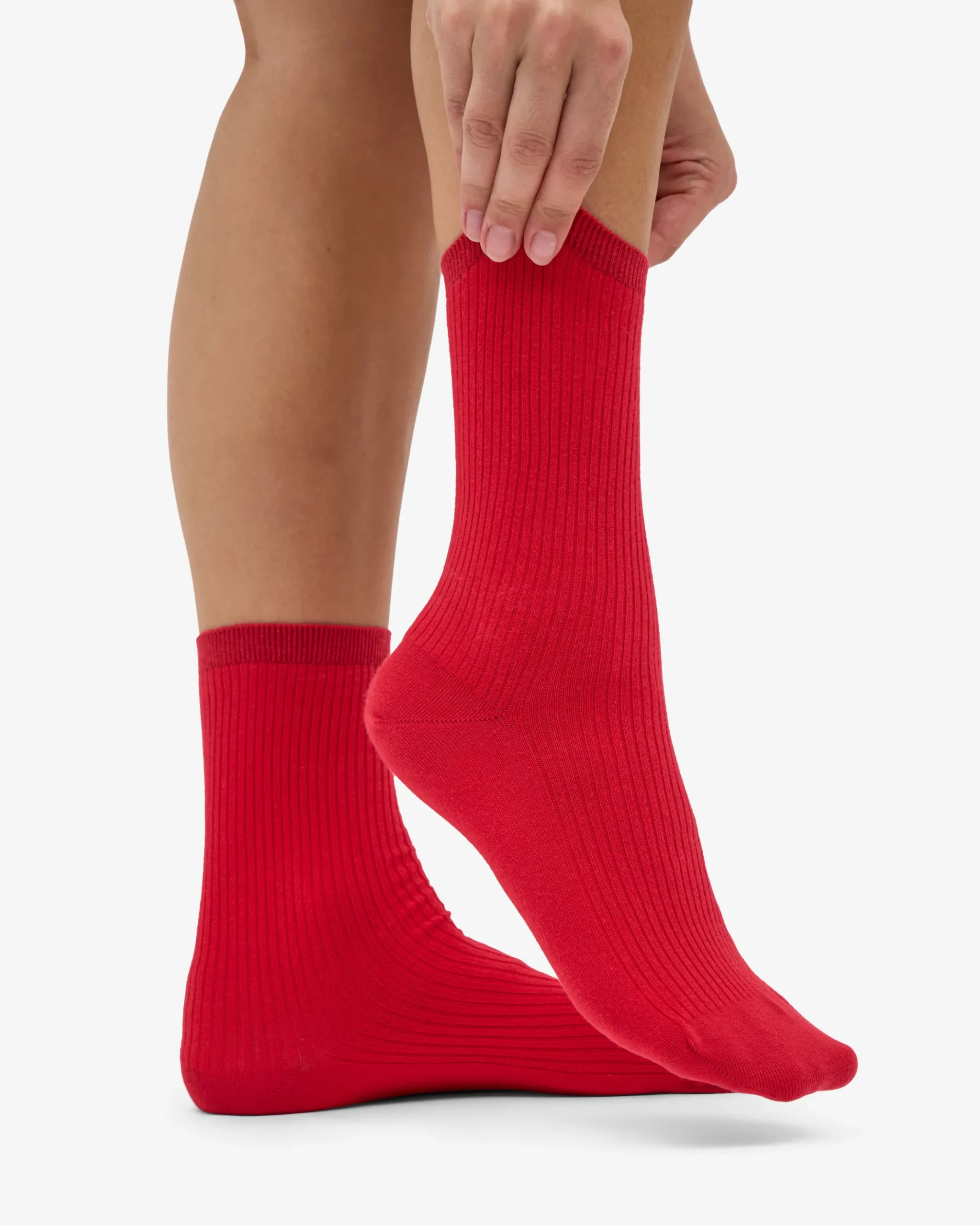 Women Classic Organic Sock - Scarlet Red (3-Pack)
