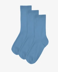 Women Classic Organic Sock - Seaside Blue (3-Pack)
