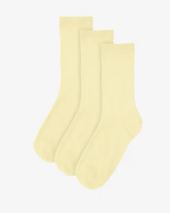 Women Classic Organic Sock - Soft Yellow (3-Pack)