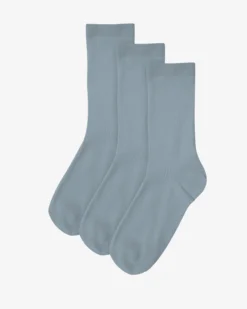 Women Classic Organic Sock - Steel Blue (3-Pack)