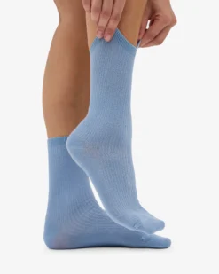 Women Classic Organic Sock - Steel Blue (3-Pack)