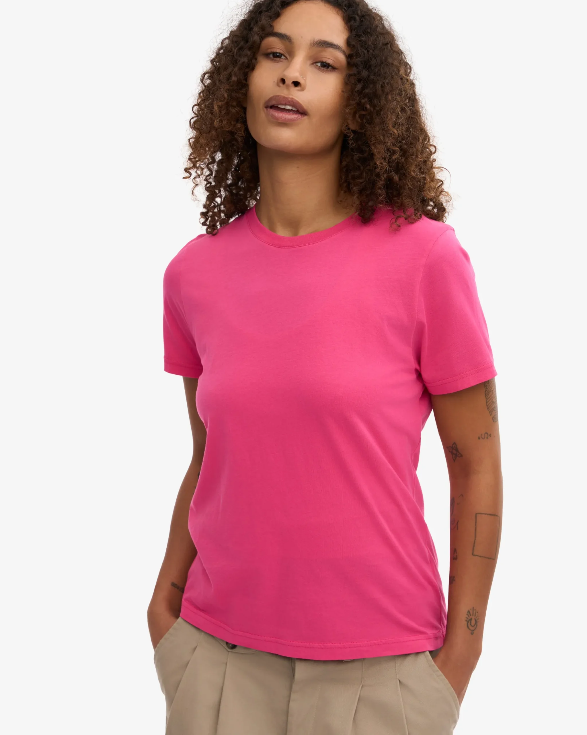 Women Light Organic Tee - Bubblegum Pink
