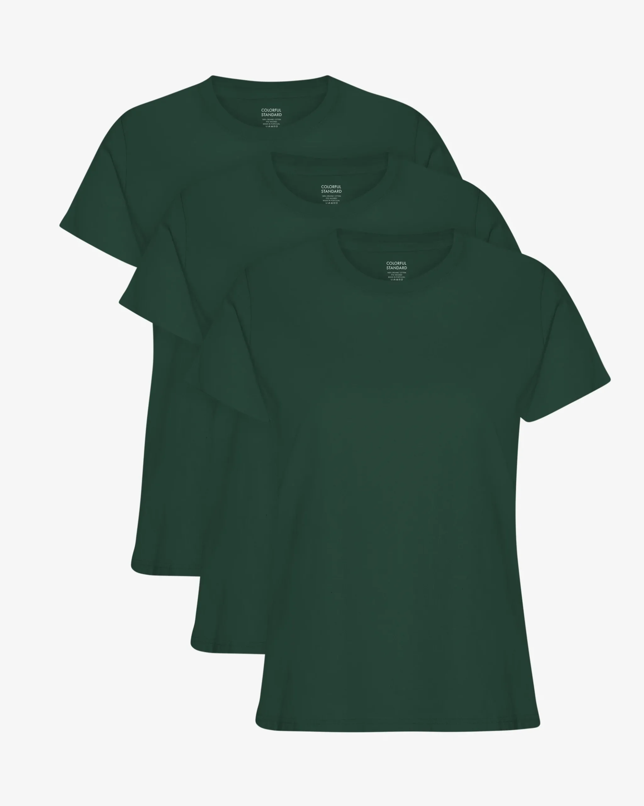 Women Light Organic Tee - Emerald Green (3-Pack)